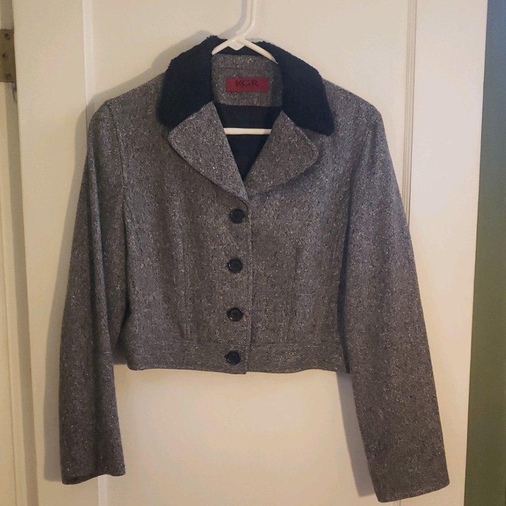 EUC women's vintage wool tweed jacket